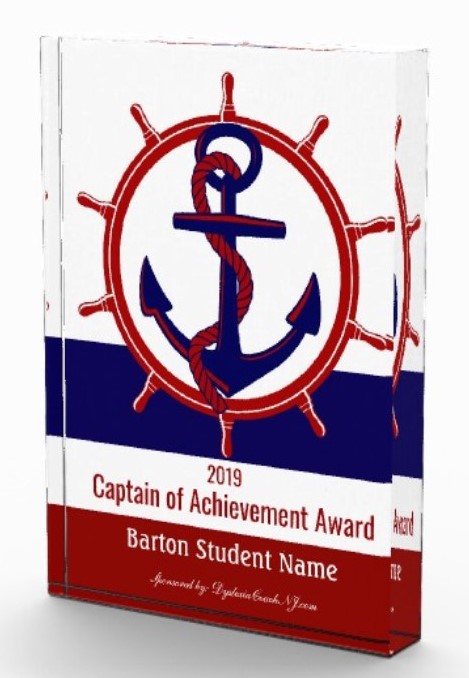 Captain of Achievement Award 2019 for dyslexia